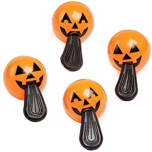 Baker Ross FX421 Pompoen Tongstretchers - Pak van 8, Halloween Zakjesvullers voor Kinderen, Rekbare Feestgeschenken, Prijzen, en geschenken