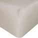 Sleepdown Hoeslaken, effen, warm, behaaglijk, ademend, superzacht, 100% bamboe, beddengoed, 32 cm, extra diepe zakken - naturel - king