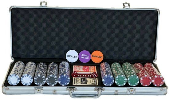 Merkloos Pegasi Pokerset 500 Chips Koffer - Texas Hold'em Poker Set