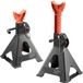 Latios Cric hydraulique - 3 Ton - Réglable en hauteur 27,5-41,5 cm - Double verrouillage - Construction en acier - Jeu de 2