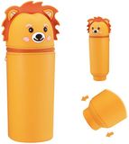 Merkloos Leeuw Pennenetui - Zacht Siliconen Telescopisch Staand Etui 2-in-1 - Kawaii