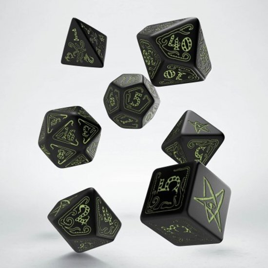 Chessex Polydice Set Call of Cthulhu Black & Glow-in-the-Dark