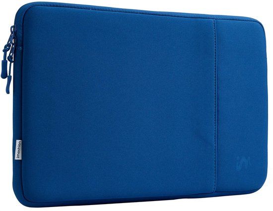 imoshion Laptop sleeve met vak - Laptop Hoes geschikt voor 15 / 15.3 / 15.6 / 16 / 16.2 inch - Cobalt Blue