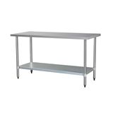 Werktafel Garcia de Pou Werktafel zonder rugleuning, 120 x 70 cm, staal, zilverkleurig