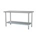 Werktafel Garcia de Pou Werktafel zonder rugleuning, 120 x 70 cm, staal, zilverkleurig
