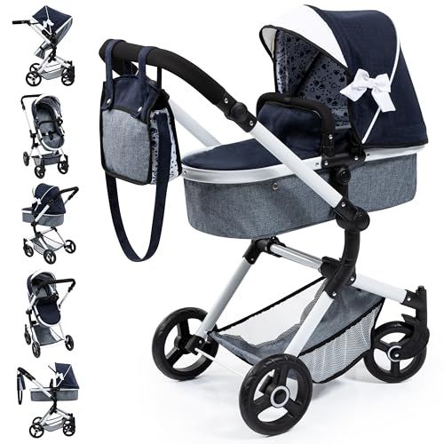 Poppenwagen Bayer Design Poppenwagen Neo Vario, wandelwagen, verstelbare en zwenkbaar duwstang