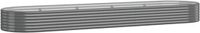vidaXL Plantenbak 396x100x36 cm gegalvaniseerd staal grijs