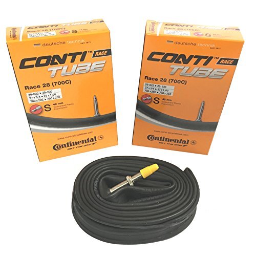 Continental Continental 2x Race 28 700 x 20-25c racefiets 42mm Presta binnenbanden (1 paar), zwart