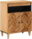 vidaXL Opbergkasten Bruin 60 x 33,5 x 75 cm Massief Mango Hout