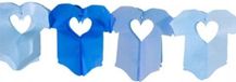 Folat guirlande - 2x - papier - 6 mètre - bleu