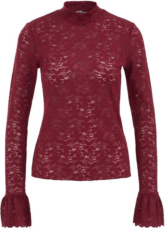 WE Fashion Dames jersey T-shirt van kant