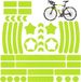 42 pièces kit d'autocollants de vélo, autocollants réfléchissants pour vélo avec différentes formes, autocollants lumineux pour vélo, moto