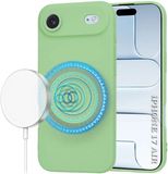 Techsuit Hoesje geschikt voor Apple iPhone Air - Soft Flex Silicone Back Cover - Geschikt voor MagSafe - Mint Green