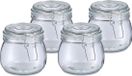 Zeller Voorraadpot Alfie - 4 stuks - 500 ml - Glas - Beugelsluiting - Transparant