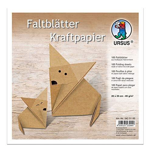 Ursus 3425100 vouwbladen kraftpapier 80 g/m², 20 x 20 cm