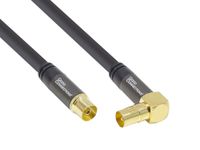 Alcasa GC-M2072 coax-kabel RG-6/U 1,5 m IEC/Koax Zwart