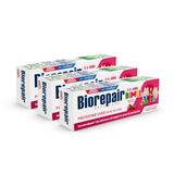 Biorepair Tandpasta voor kinderen, bescherming tegen cariës, kinderen van 0 tot 6 jaar, met aardbeienextract, met MicroRepair, klinisch getest, zonder fluoride en kleurstoffen, 3 x 50 ml