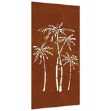 vidaXL Wanddecoratie Palmboomontwerp Cortenstaal 105x55 cm