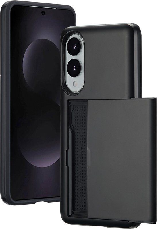 imoshion Hoesje met Pasjeshouder - Geschikt voor Samsung Galaxy S25 Edge - Zwart