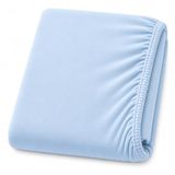 DuDu N Girlie katoenen jersey hoeslaken voor kinderbed, blauw, single pak