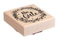 Rayher Stempel hout, bloemenkrans "Alles Gute", 7 x 7 cm