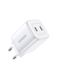 Ugreen 15327 GaN Snellader Wit 45W 2x USB-C PD QC