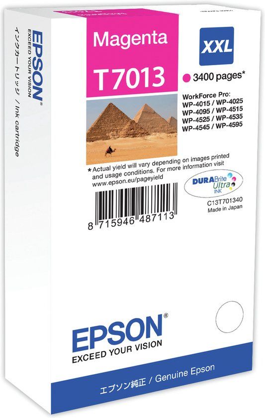 Epson T7013XXL Magenta Ink Cartridge - High Capacity