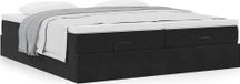 Maison Exclusive - Cadre de lit ottoman avec matelas, noir, 180x200 cm, velours