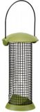 Meuwissen Agro Notensilo - Smart Twist Top - groen/zwart - metaal - 11 x 20 cm - vogel voedersilo voor noten