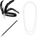 Boland Set Flapper Zwart Volwassenen Unisex Charleston 20's Roaring Twenties