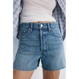 Mango slim regular waist denim short medium blue denim