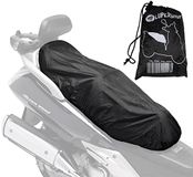 Auto Accessori Lupex - Universele zadelhoes, waterdicht, afmetingen Maxi 115 x 50 cm, aanpasbare zadelhoes voor scooter en motorfiets, materiaal: polyester, kleur zwart, met tas