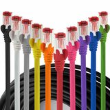 0,5 Cat6 Ethernet LAN-kabel RJ45 - 10 stuks - 0,5 m - 10 kleuren