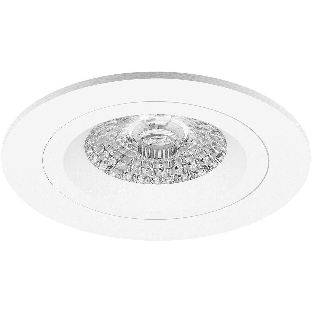 BES LED Spot Armatuur GU10 - Pragmi Rodos Pro - Inbouw Rond - Mat Wit - Aluminium - Ø93mm