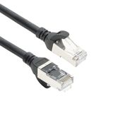 ACT Zwart 0,25 meter TPE S/FTP CAT6A ultra-flex patchkabel snagless met RJ45 connectoren