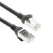 ACT Zwart 0,25 meter TPE S/FTP CAT6A ultra-flex patchkabel snagless met RJ45 connectoren