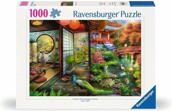 Ravensburger Puzzel Theehuis in Japanse Tuin 1000 Stukjes - Legpuzzel - Unisex - Vanaf 14 jaar
