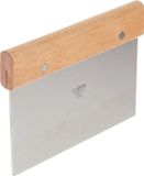 Set de 2 racloirs à pâte en acier inoxydable avec manche en bois