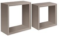 Homemania Ginevra Wandrek voor woonkamer, slaapkamer, kantoor, MDF, bruin, 35 x 35 x 15,5 x 30 x 15,5 x 30 x 15,5 cm