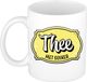 Bellatio Decorations Cadeau thee mok voor collega - kantoor humor - thee met suiker - geel - 300 ml
