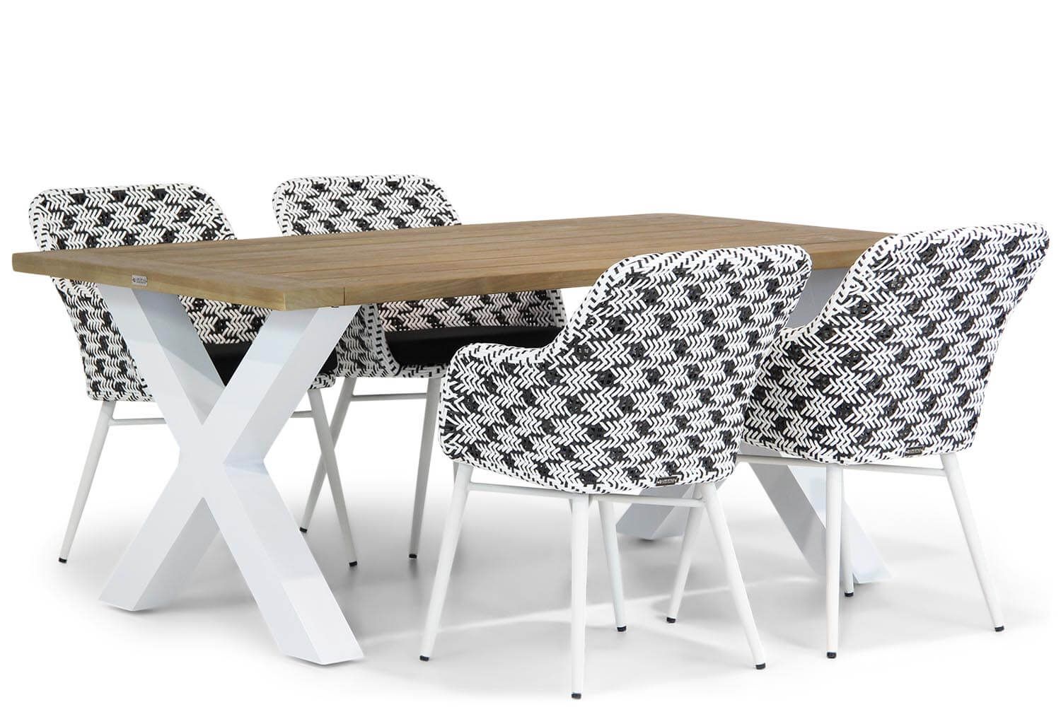 Lifestyle Garden Furniture Crossway/Cardiff 180 cm dining tuinset 5-delig