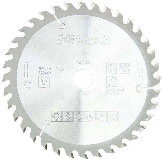 HiKOKI Accessoires - Zaagblad voor hout 165x20 mm, 36 tanden 752481