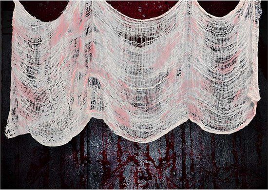 Fiestas Guirca - Wit bebloede stof (76 x 228 cm) - Halloween