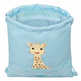 Sophie la Girafe Rugzak met Koordjes Blauw 26 x 34 x 1 cm