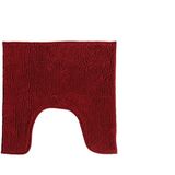 Urban Living WC/Toilet Badkamerkleedje/badmat tapijt - voor op de vloer - donkerrood - 49 x 49 cm