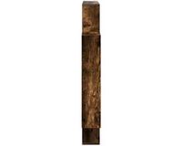 vidaXL Wandplank Gerookt eiken 100 x 13 x 100 cm Bewerkt hout
