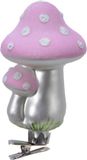 Decoris Paddenstoel glas clip d6h12 cm zlvr