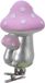 Decoris Paddenstoel glas clip d6h12 cm zlvr