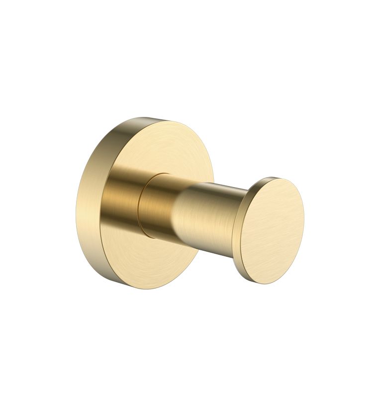 Badkamerplanet Handdoekhaak Rond Goud - 200 cm - Goud/Mat Zwart