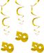 Folat Rotorspiralen - 15x - or - 50 ans - décorations suspendues - 50e anniversaire - décoration d'anniversaire